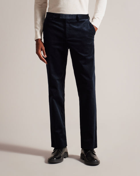 DURHAMT-Trousers-Go bold with DURHAMT. Crafted from Italian cotton, these corduroy trousers offer comfort and style in one. They have pockets for your essentials and kick tape on the hem for added durability. Corduroy trousers Slim fit Italian cotton Pockets Kick tape on hem Zip fastening with hook and bar Matching jacket: DURHAMJ- Ted Baker Romania